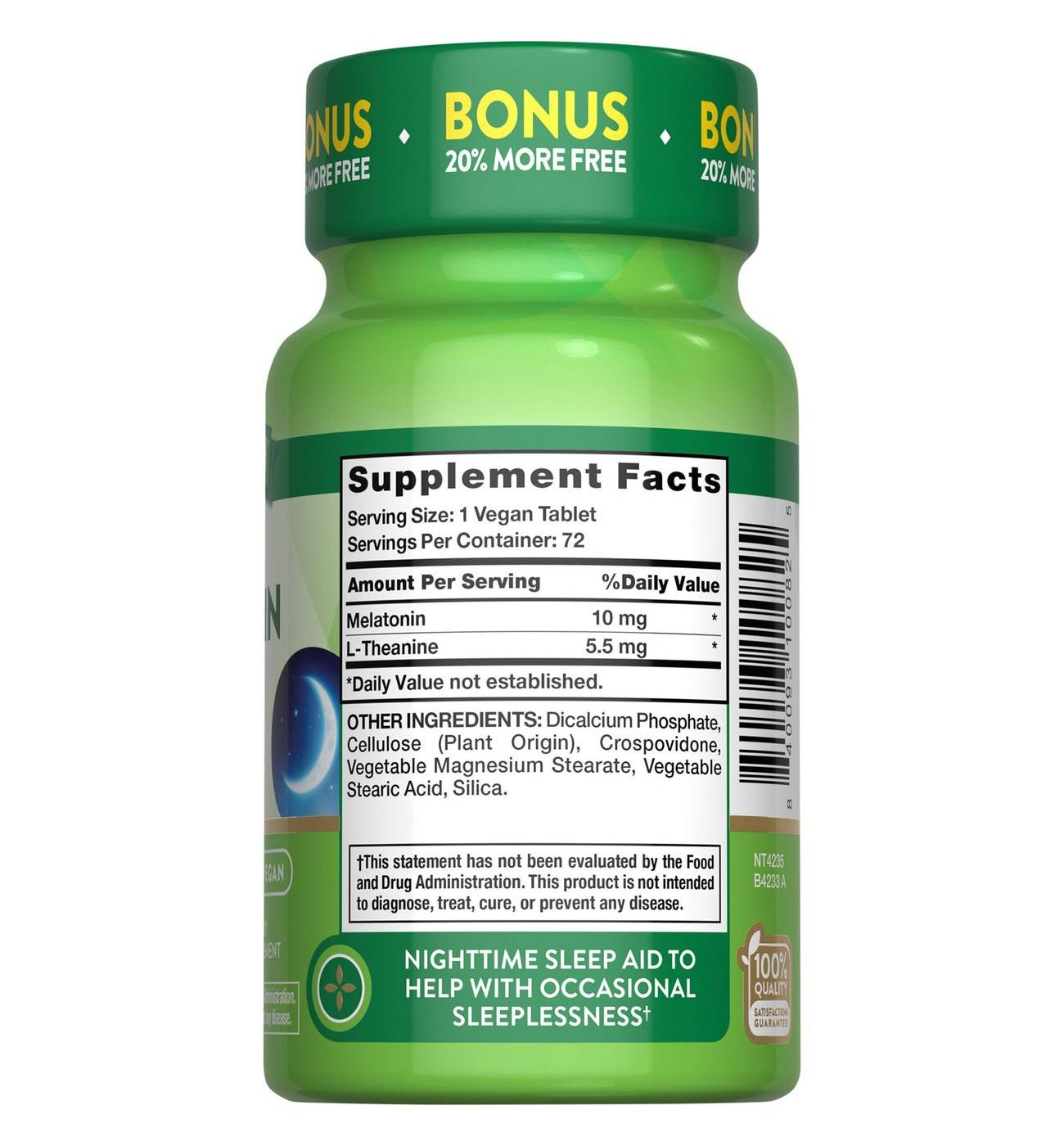 Nature's Truth Melatonin & L-Theanine Sleep Support Tablets; image 3 of 4