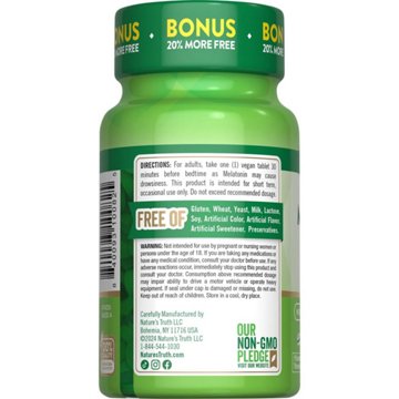 Nature's Truth Melatonin & L-Theanine Sleep Support Tablets, 72 ct