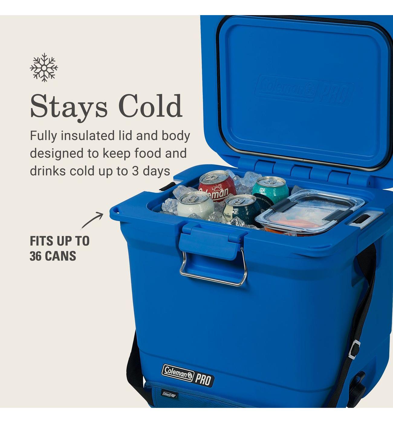 Coleman Pro Hard Cooler - Neptune Blue; image 5 of 5