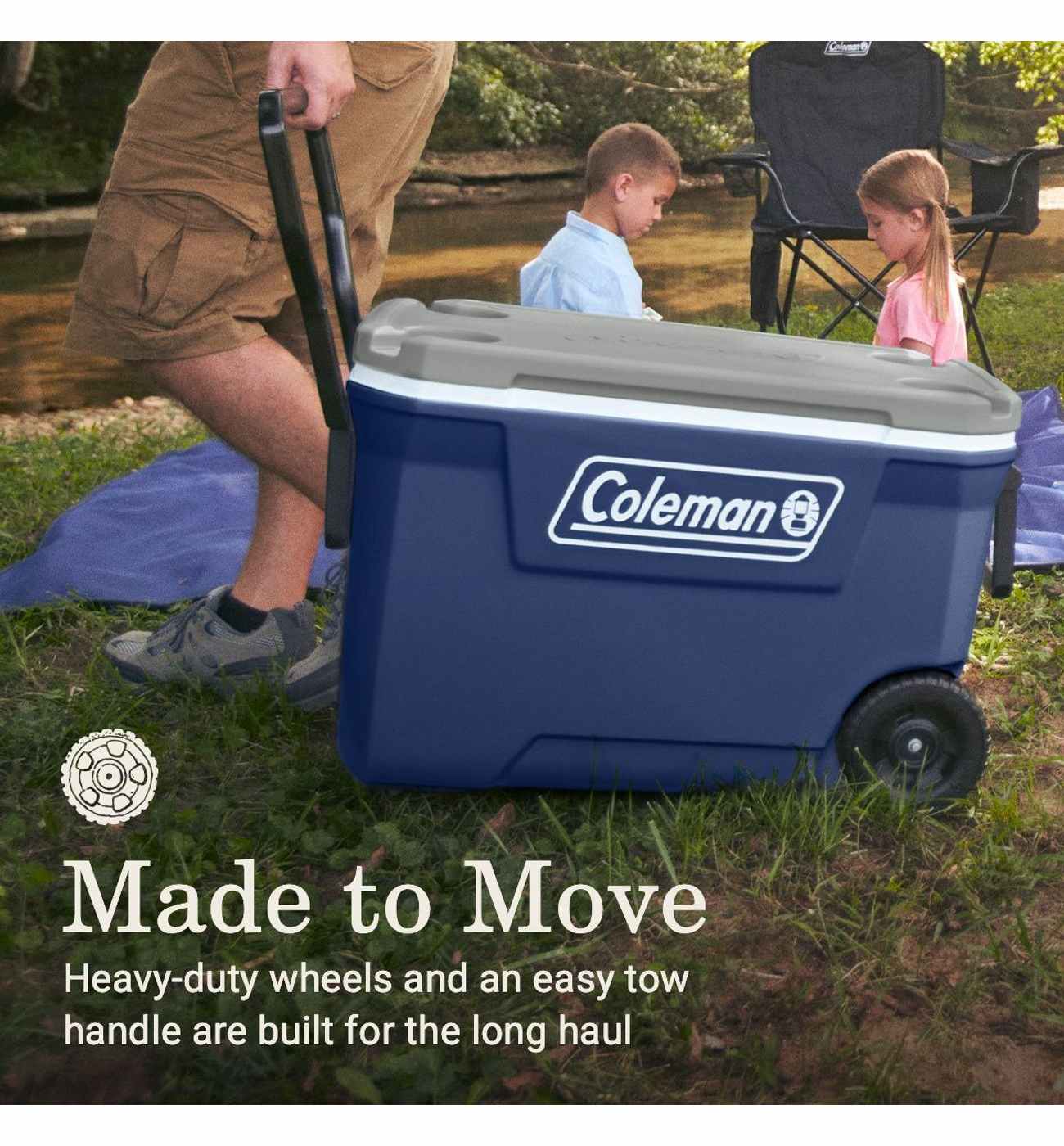 Coleman Classic Cooler with Wheels - Midnight Blue; image 3 of 5