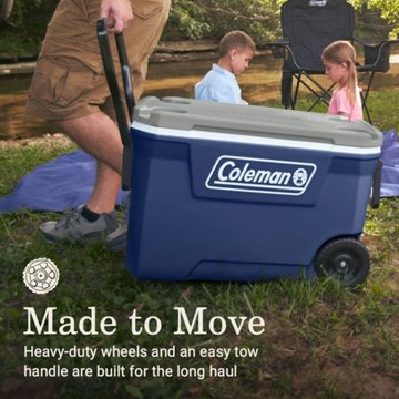 Coleman Classic Cooler with Wheels - Midnight Blue, 62 qt