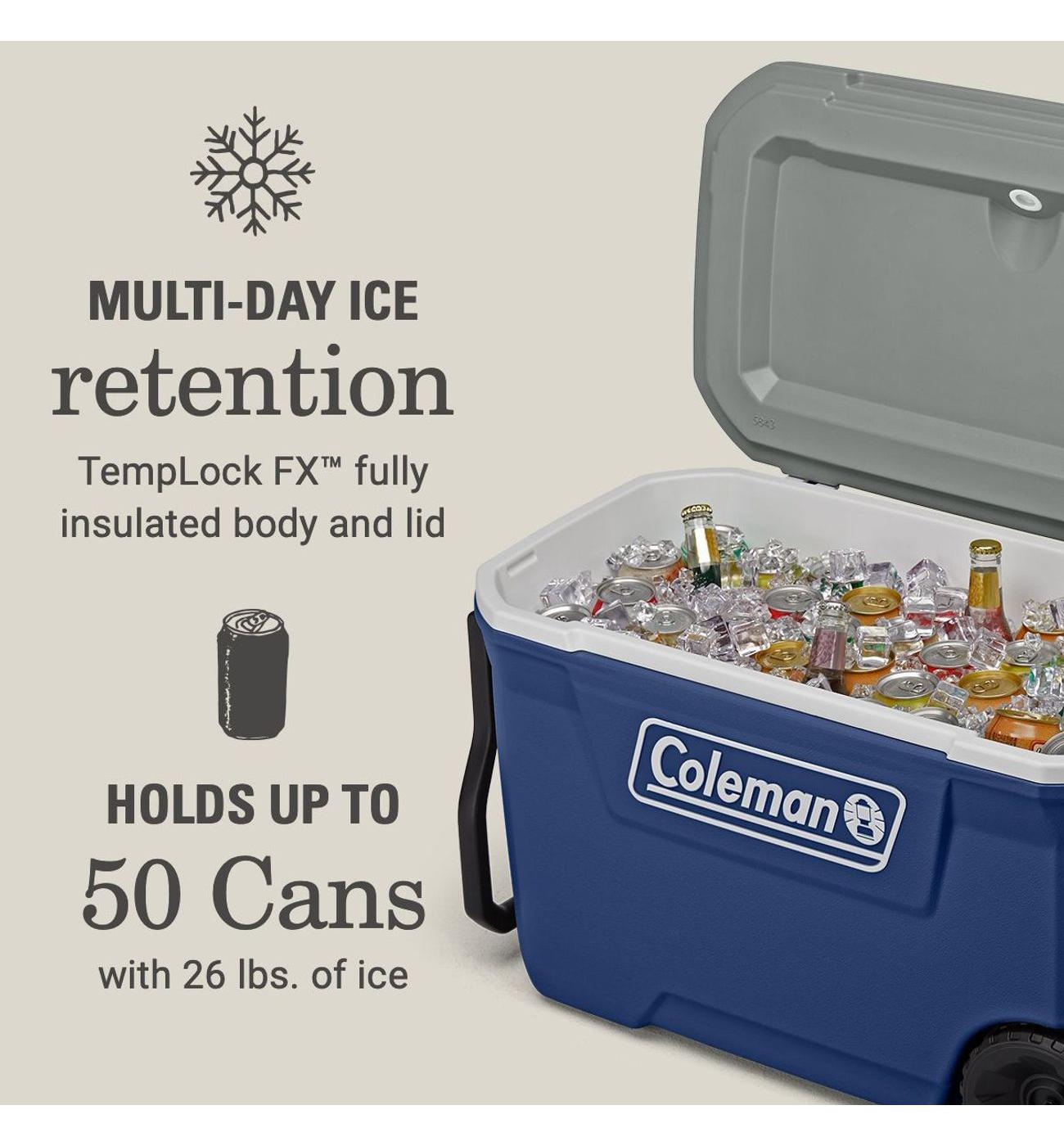 Coleman Classic Cooler with Wheels - Midnight Blue; image 5 of 5