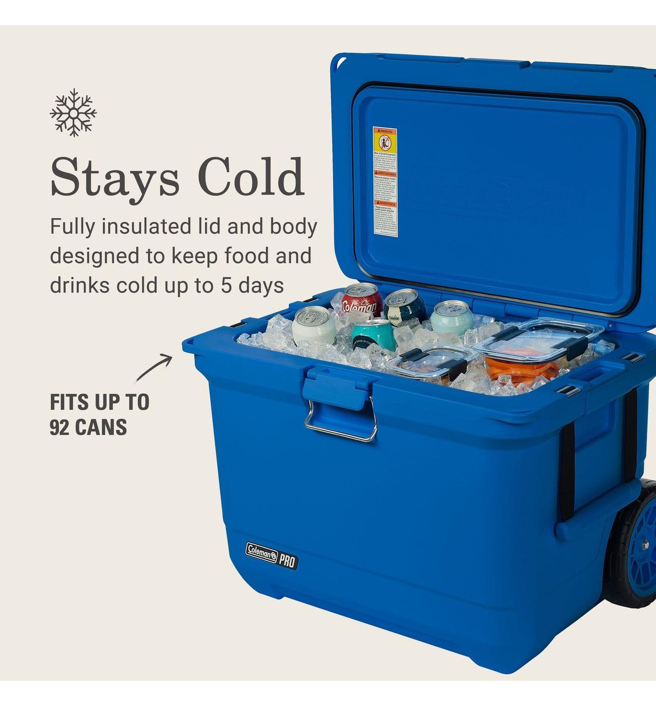 Coleman Pro Hard Cooler - Neptune Blue; image 4 of 5
