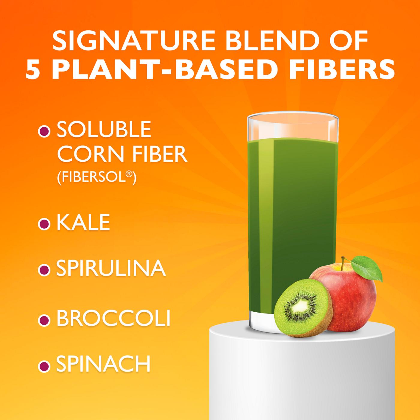 Metamucil Greens SuperFood Powder Fiber Supplement for Digestive Health & Regularity, Gluten Free Plant-Based Stevia, Kiwi Apple Flavor; image 2 of 10