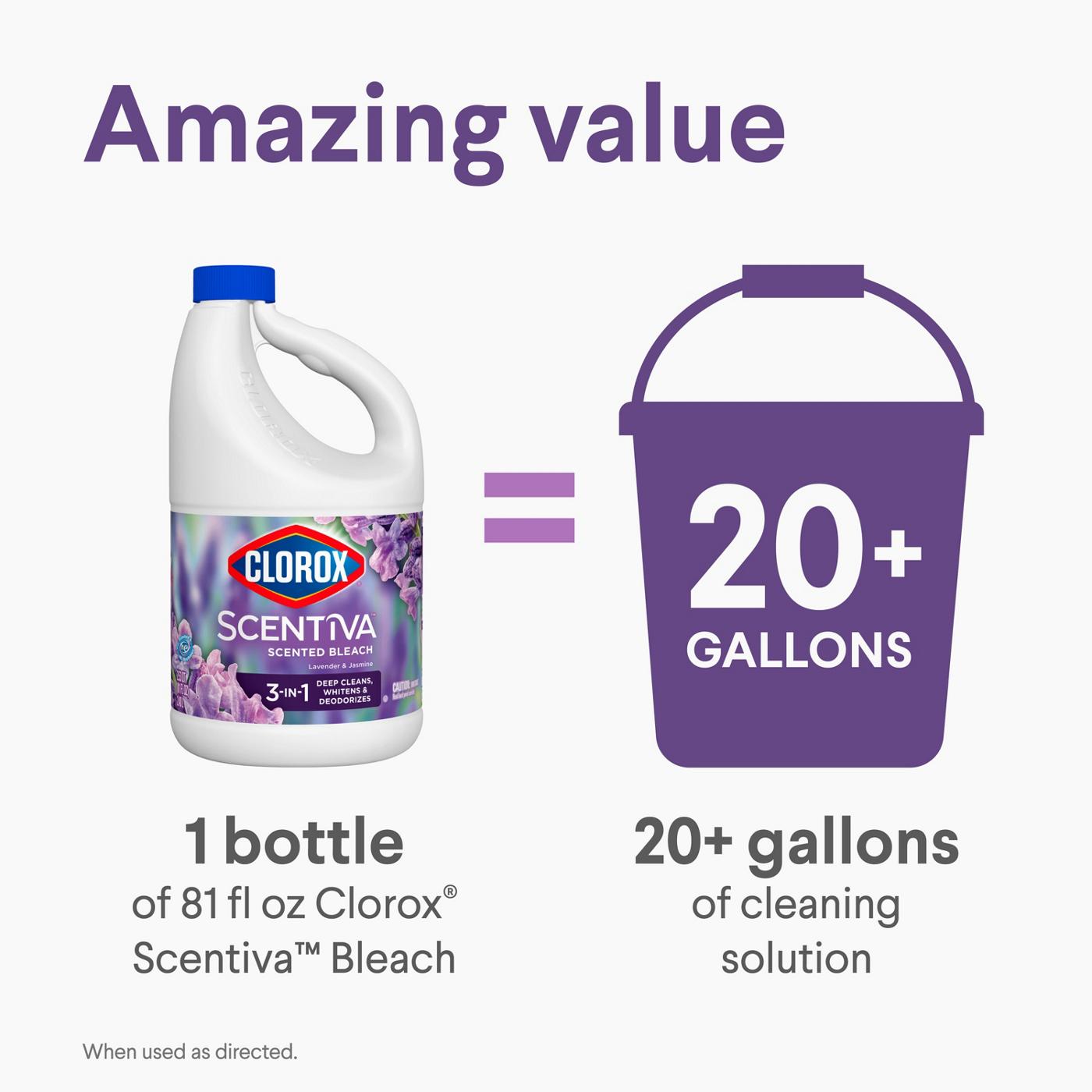 Clorox Scentiva Scented Bleach Liquid - Lavender & Jasmine; image 7 of 10