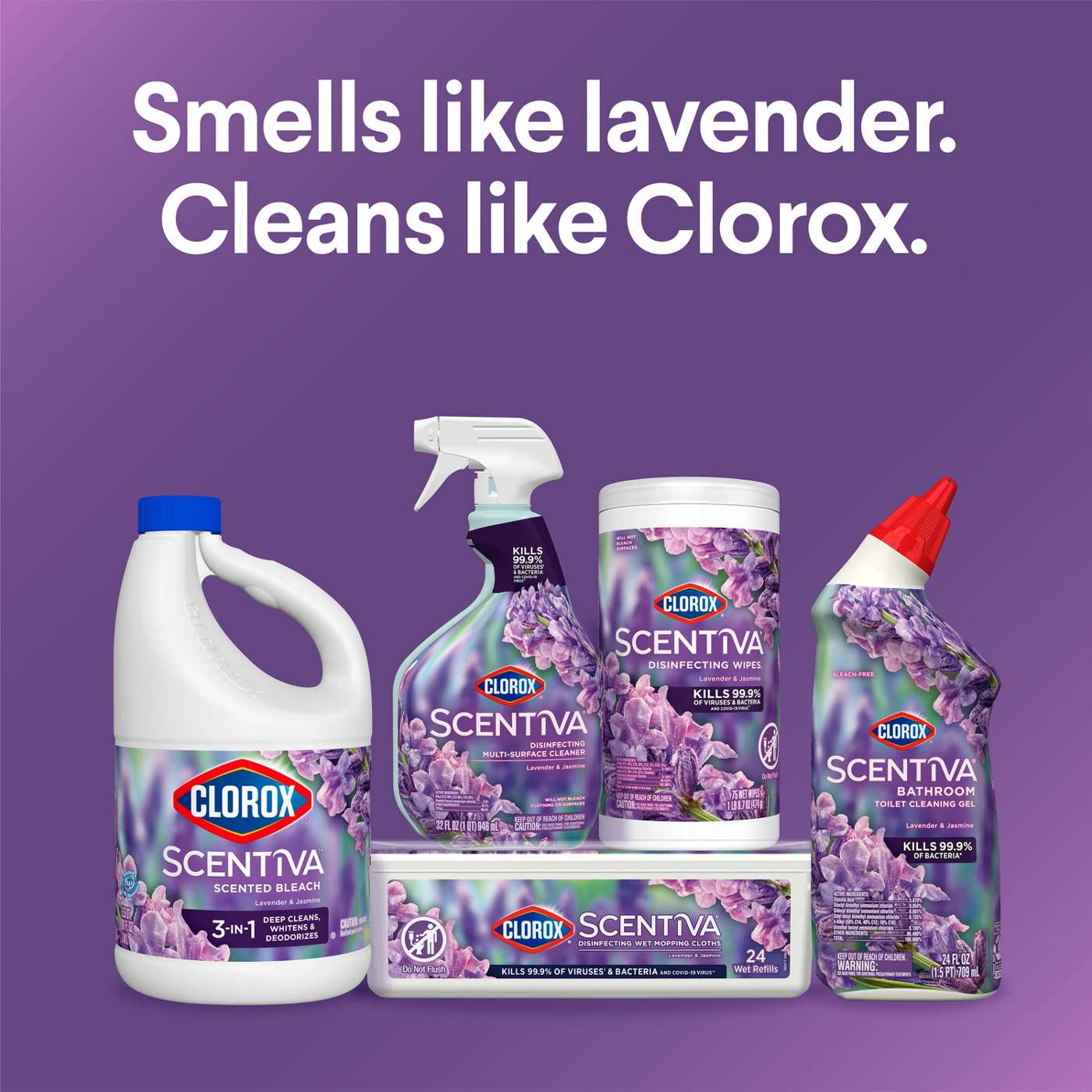 Clorox Scentiva Scented Bleach Liquid - Lavender & Jasmine; image 8 of 10