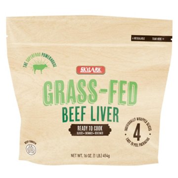 Skylark Grass Fed Beef Liver, 16 oz