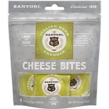 Sartori Italian Herb Cheddar Cheese Bites