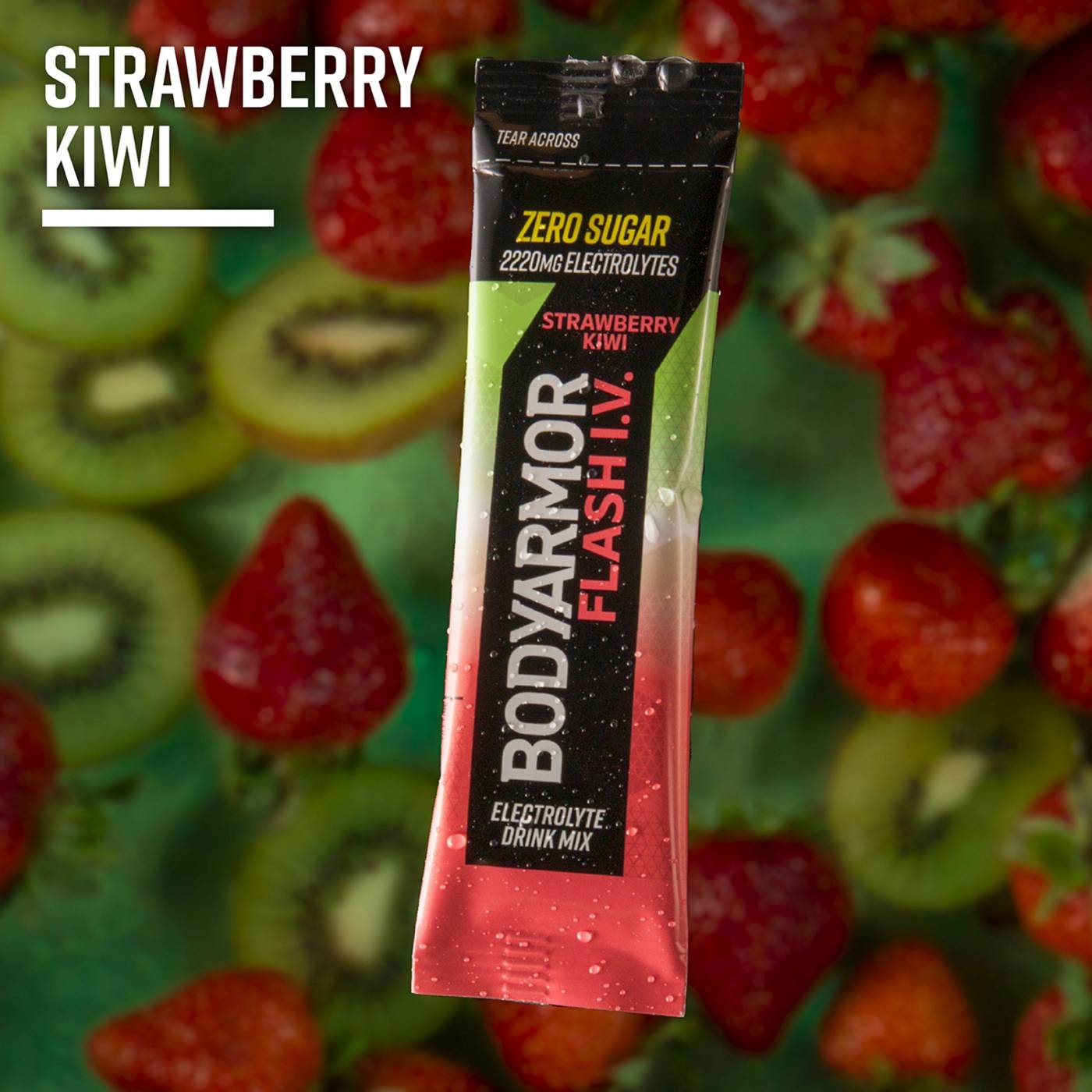 BODYARMOR Flash I.V. Zero Sugar Hydration Booster Electrolyte Powder Stick Packs - Strawberry Kiwi; image 2 of 7