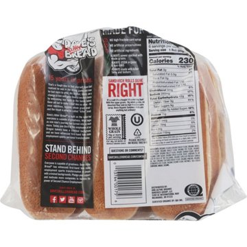 Dave's Killer Bread 10g Protein Organic White Bread Sandwich Rolls Done Right