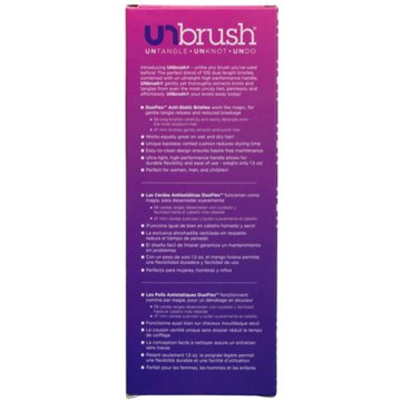 Unbrush Detangling Paddle Hair Brush - Neon Pink Burst