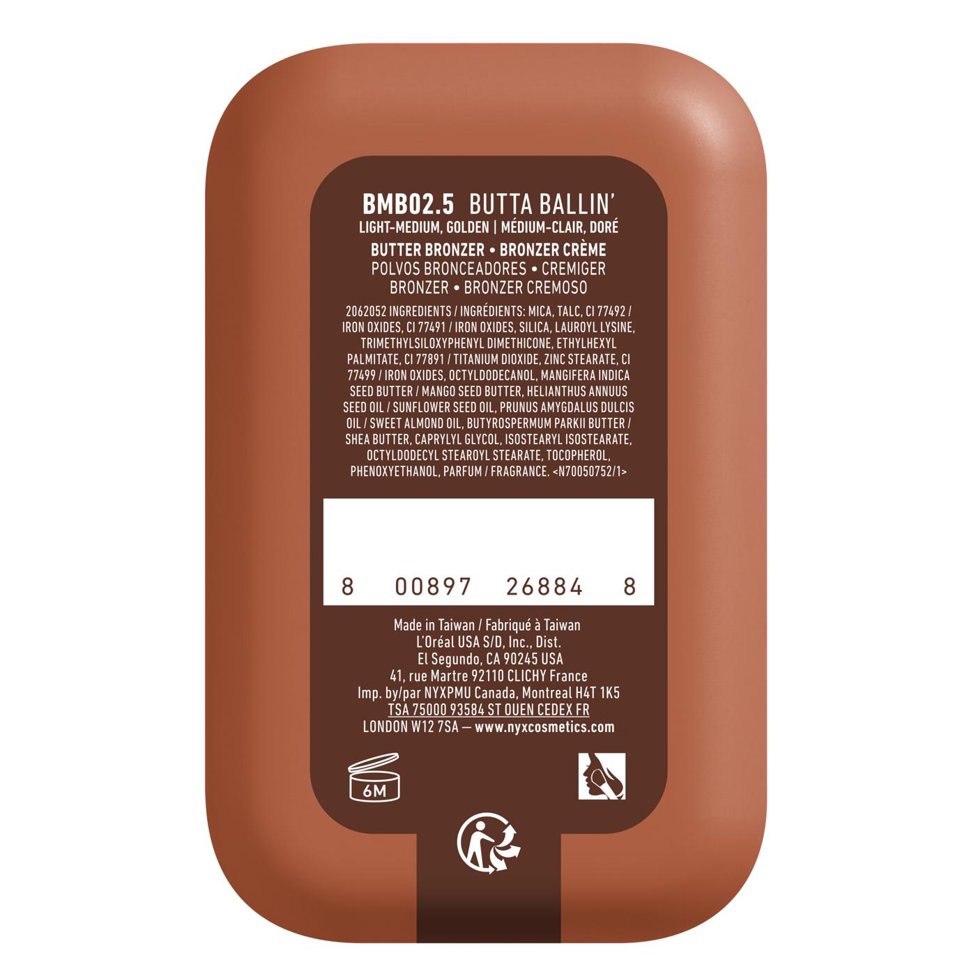 NYX Buttermelt Bronzer - Butta Ballin' (Light-Medium, Golden); image 4 of 4