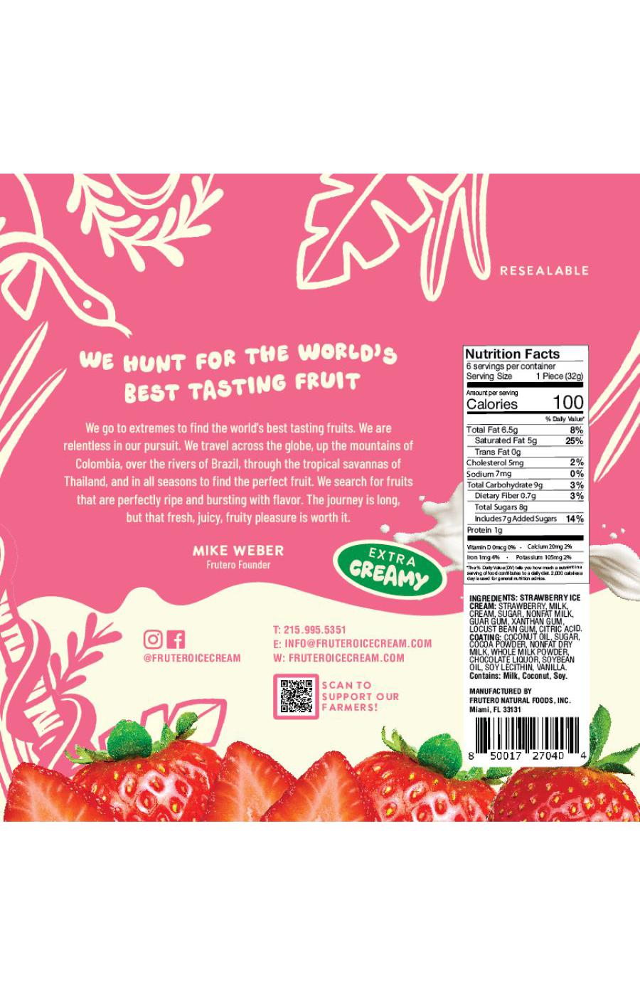 Frutero Strawberry Ice Cream Bites; image 2 of 2