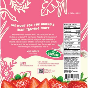 Frutero Strawberry Ice Cream Bites, 6 ct