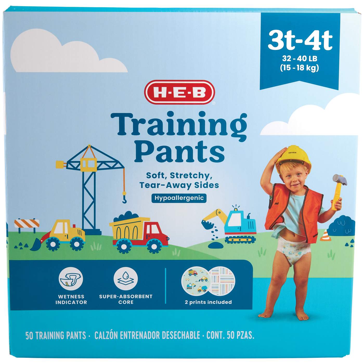 H-E-B Training Pants for Boys, 3T - 4T (32-40 lb); image 1 of 2