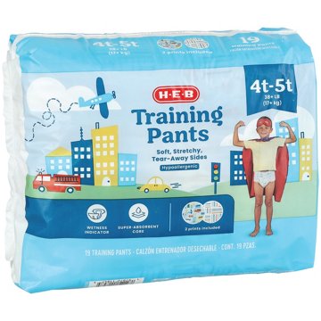 H-E-B Training Pants for Boys, 4T - 5T (38+ lb), 19 ct