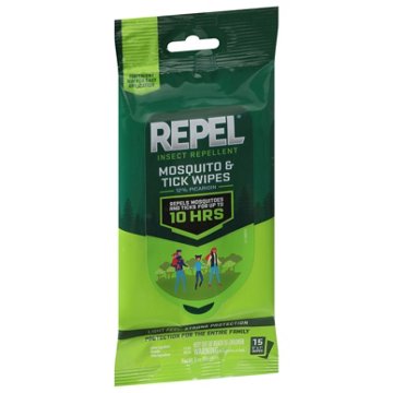 Repel Repel Mosquito & Tick Wipes