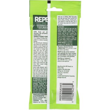 Repel Repel Mosquito & Tick Wipes