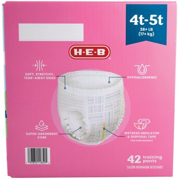 H-E-B Training Pants for Girls, 4T - 5T (38+ lb)