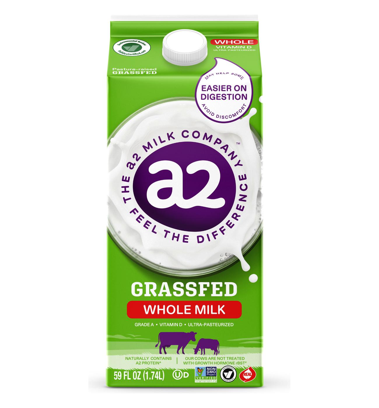 a2 Milk Grass Fed Whole Milk; image 1 of 4