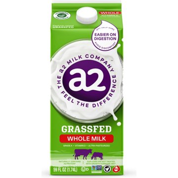 a2 Milk Grass Fed Whole Milk, 59 oz