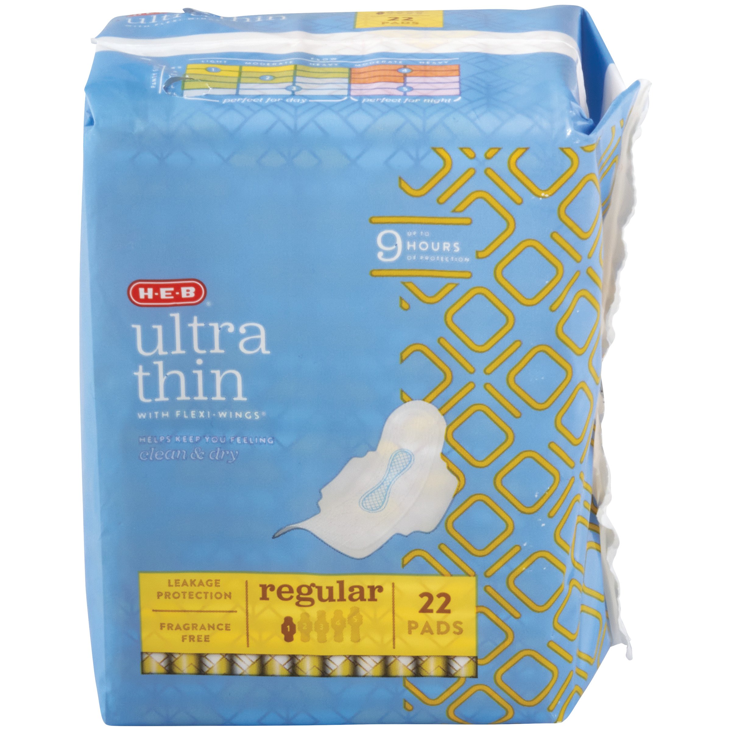 H-E-B Ultra Thin Flexi-Wing Pads - Regular, Unscented - Shop Pads ...