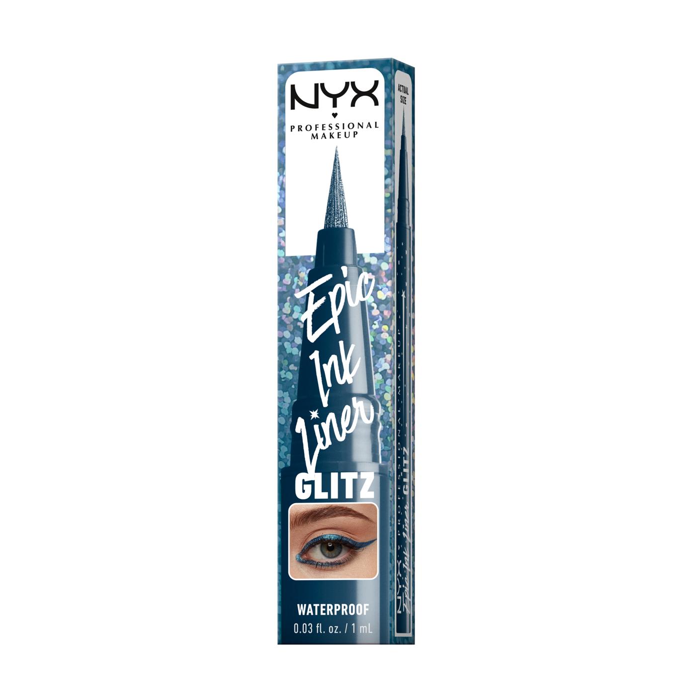 NYX Epic Ink Glitz Liquid Eyeliner - Denim Dazzle; image 1 of 4