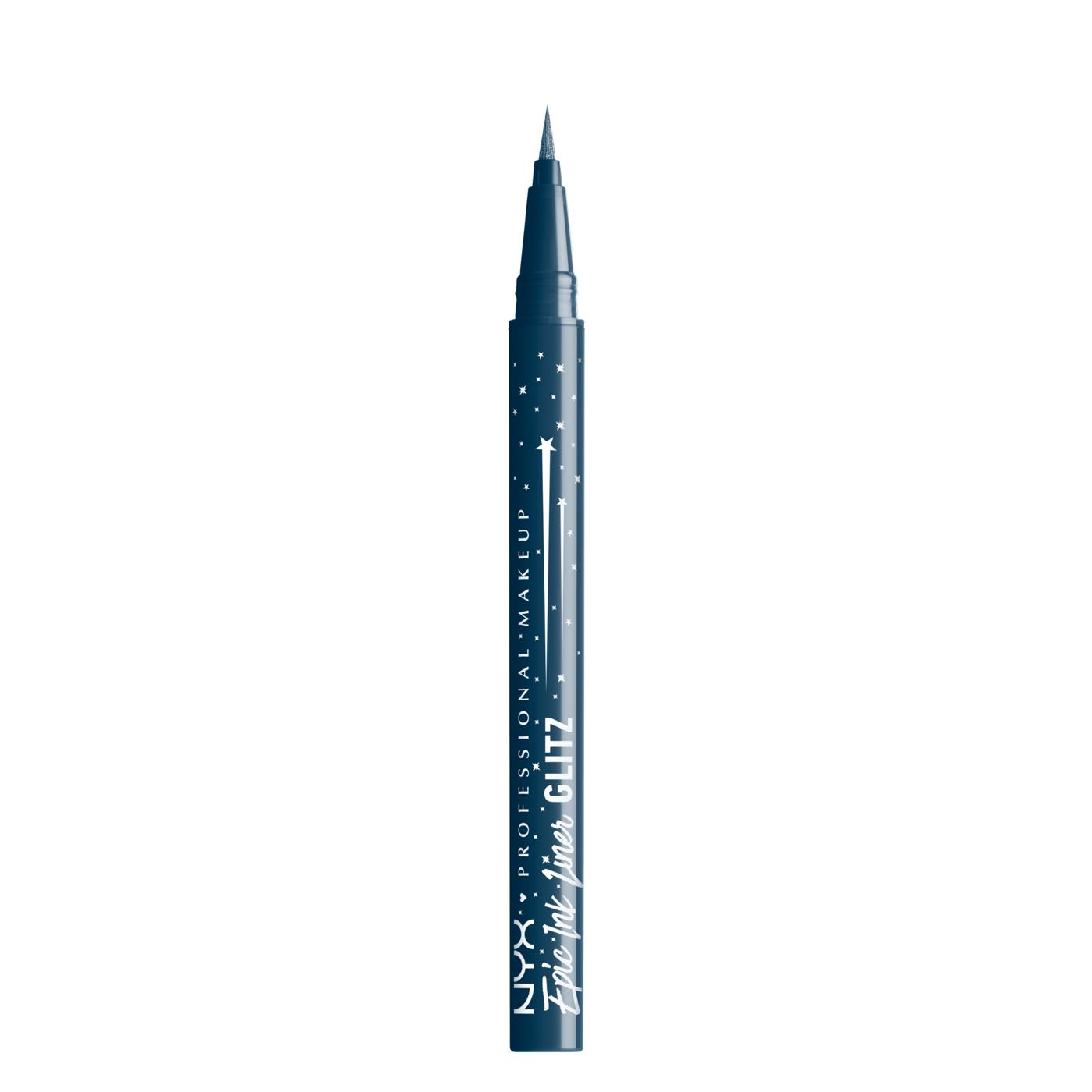 NYX Epic Ink Glitz Liquid Eyeliner - Denim Dazzle; image 2 of 4