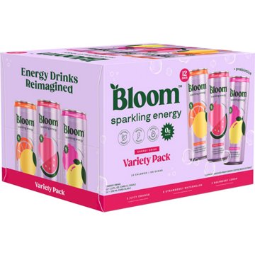 Bloom Zero Sugar Sparkling Energy Drink Variety 12 pk Cans
