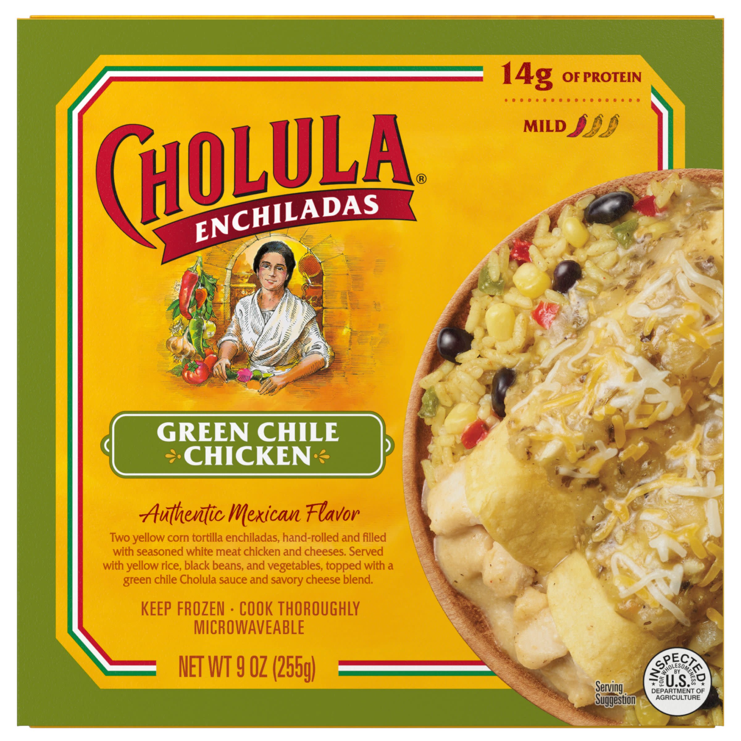 【最終価格】RMU Whole Enchilada Cholula Frozen Enchiladas Green Chile Chicken - Shop Entrees