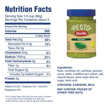 Barilla Vegan Pesto Sauce