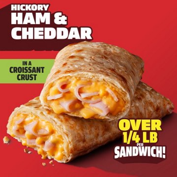 Hot Pockets Hickory Ham & Cheddar Frozen Sandwiches - Croissant Crust, 4 ct