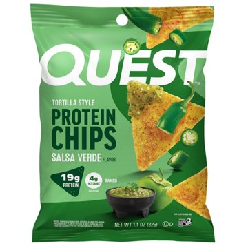 Quest 19g Protein Baked Tortilla Style Chips - Salsa Verde