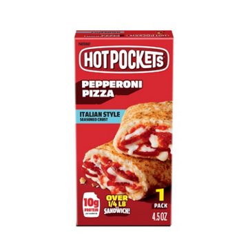 Hot Pockets Pepperoni Pizza Frozen Sandwich - Italian Seasoned Crust, 1 ct
