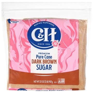 C&H Premium Pure Cane Dark Brown Sugar, 2 lbs