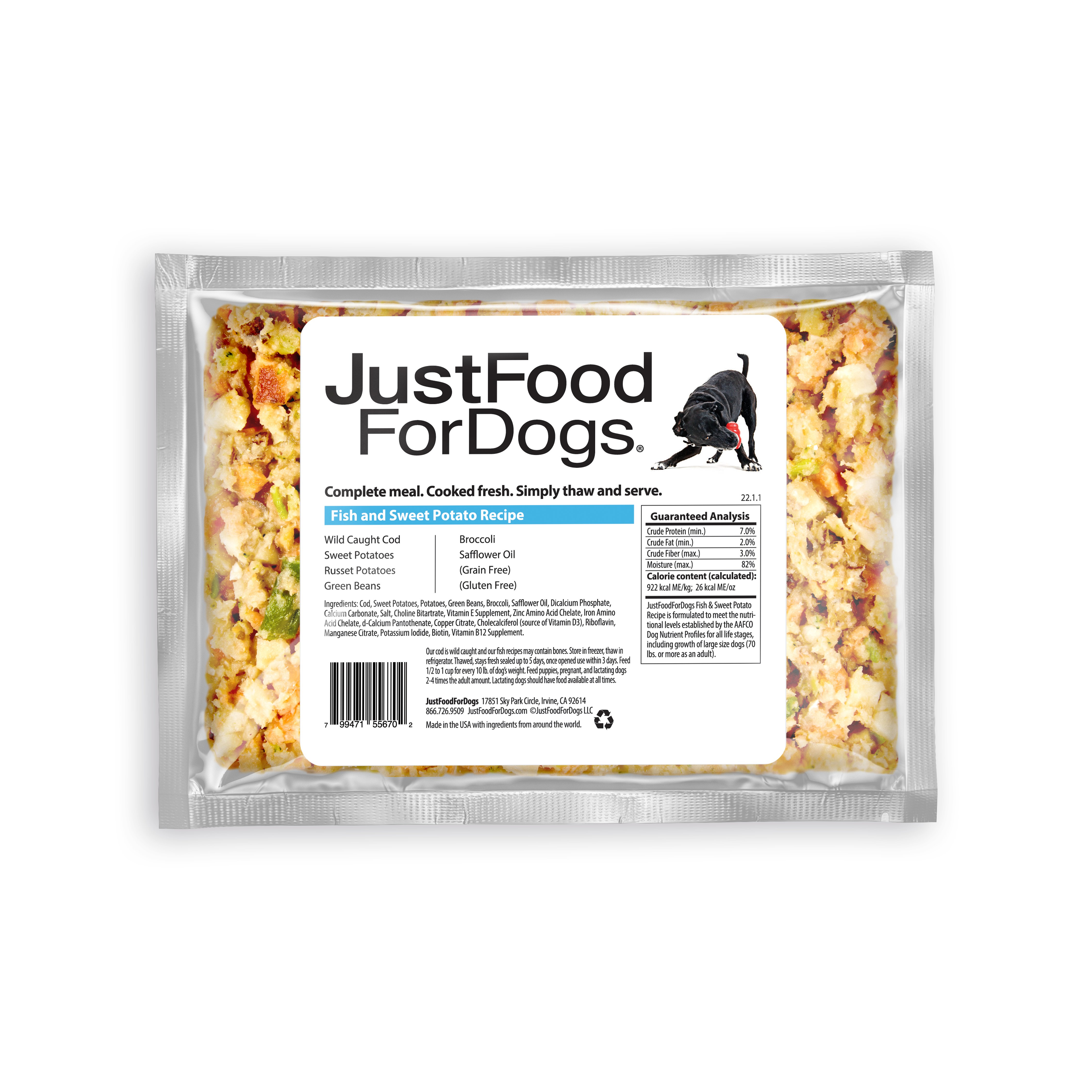 Picture of JustFoodForDogs Frozen Dog Food - Fish & Sweet Potato Recipe - Shop ...