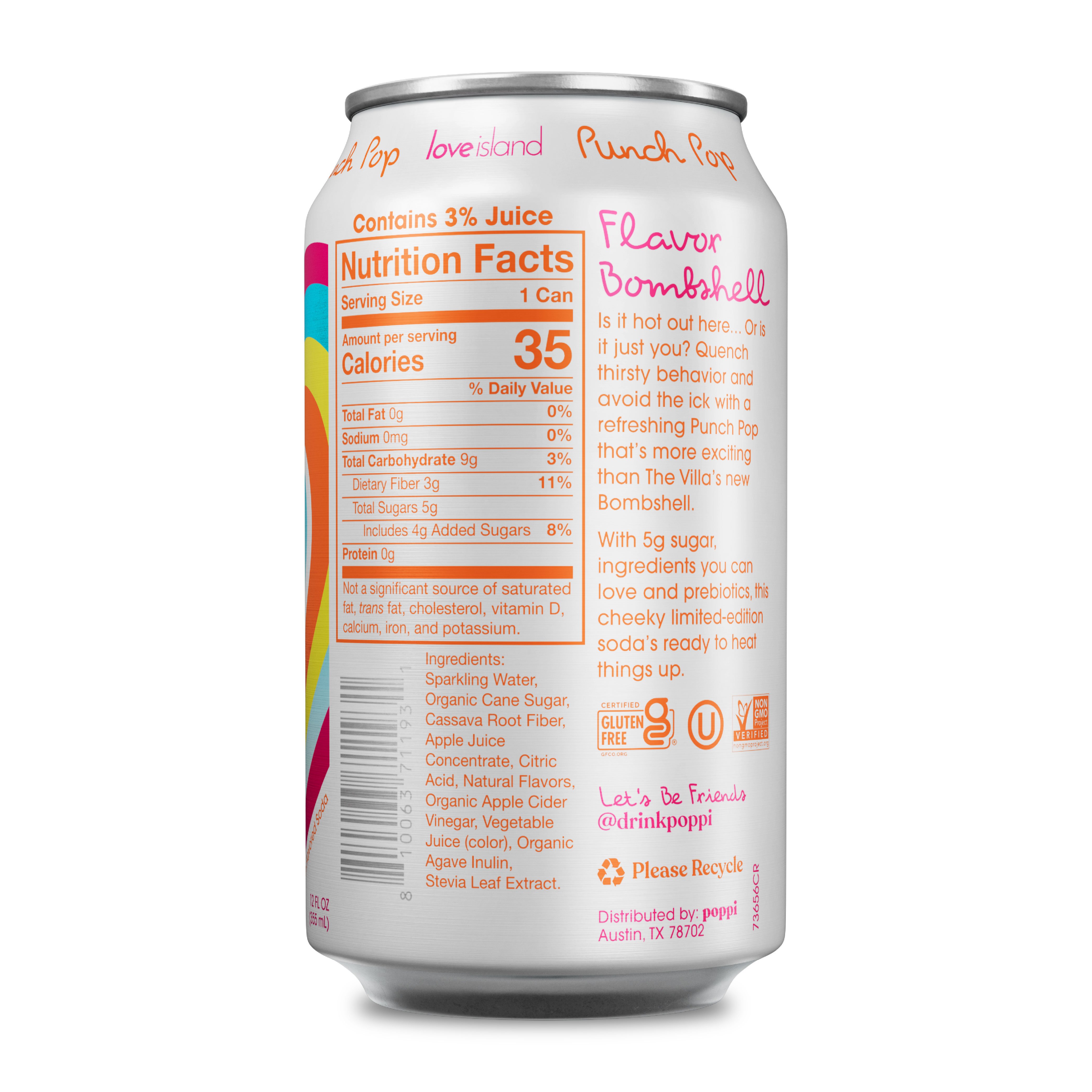 poppi Punch Pop Prebiotic Soda - Shop Soda at H-E-B