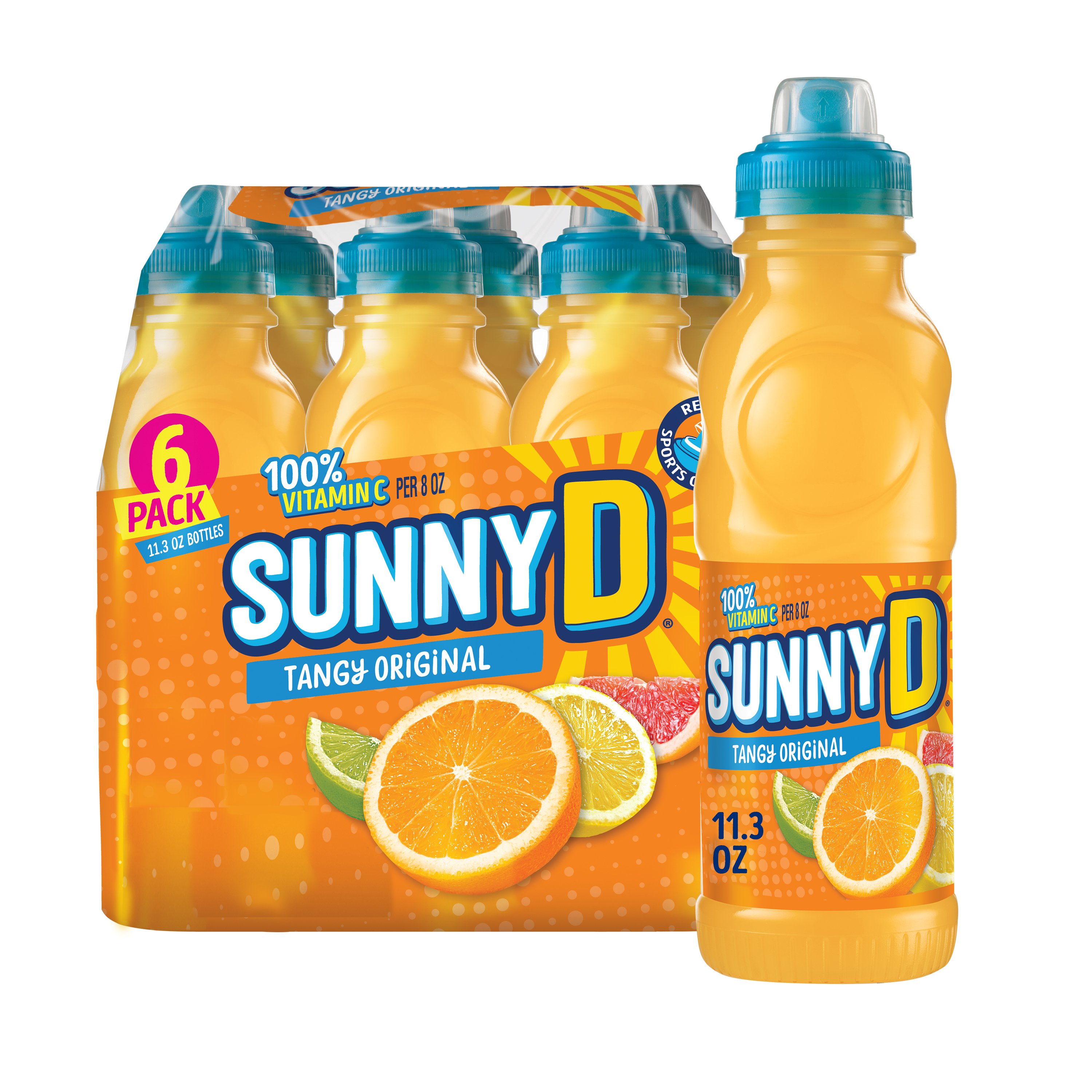 Sunny D Tangy Original pk Bottles Shop Juice at H-E-B