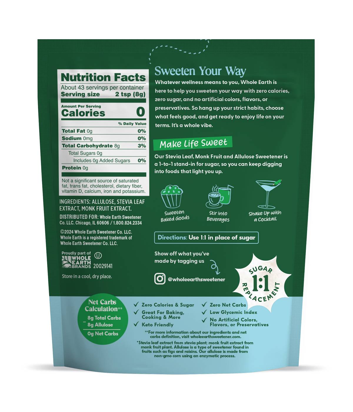 Whole Earth Sweetener Company Zero Calorie Sweetener; image 2 of 8