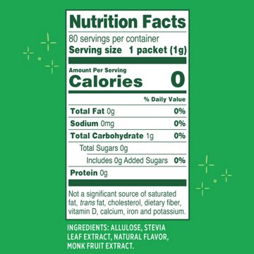 Whole Earth Sweetener Company Zero Calorie Sweetener Packets, 80 ct