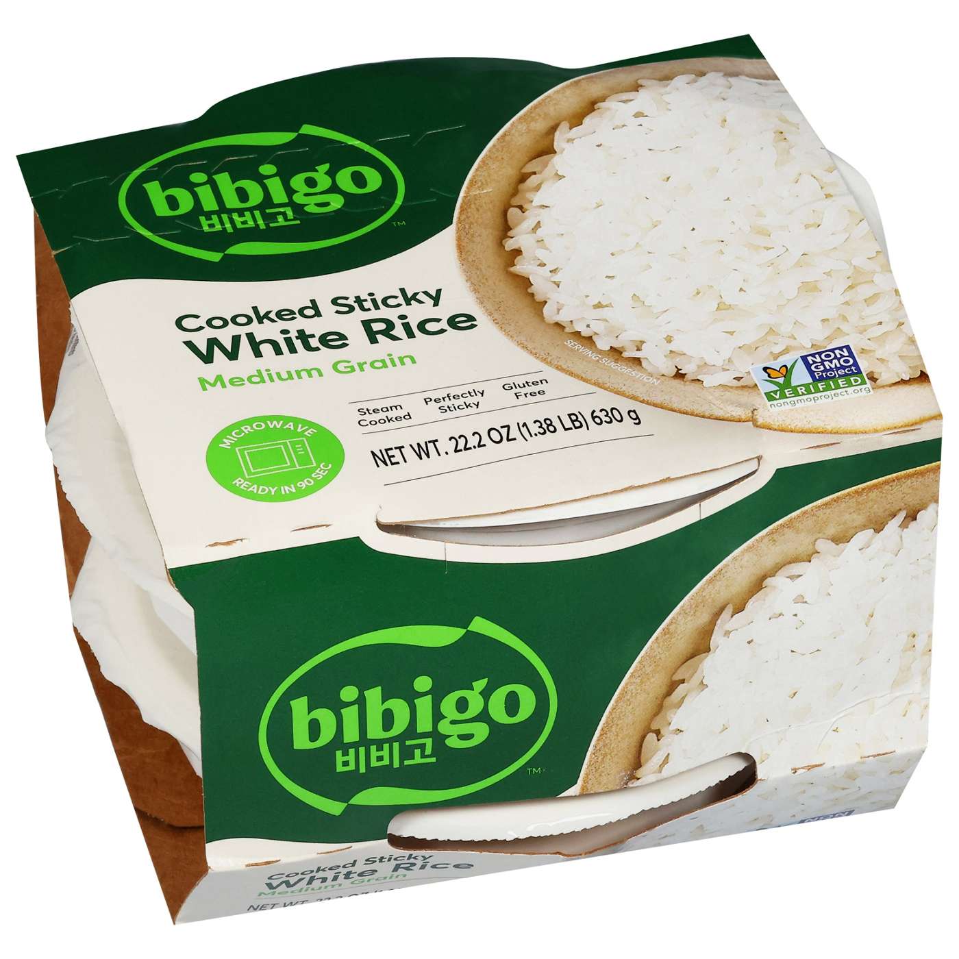 bibigo Cooked Sticky Medium Grain White Rice 3pk Bowls - Shop Rice ...