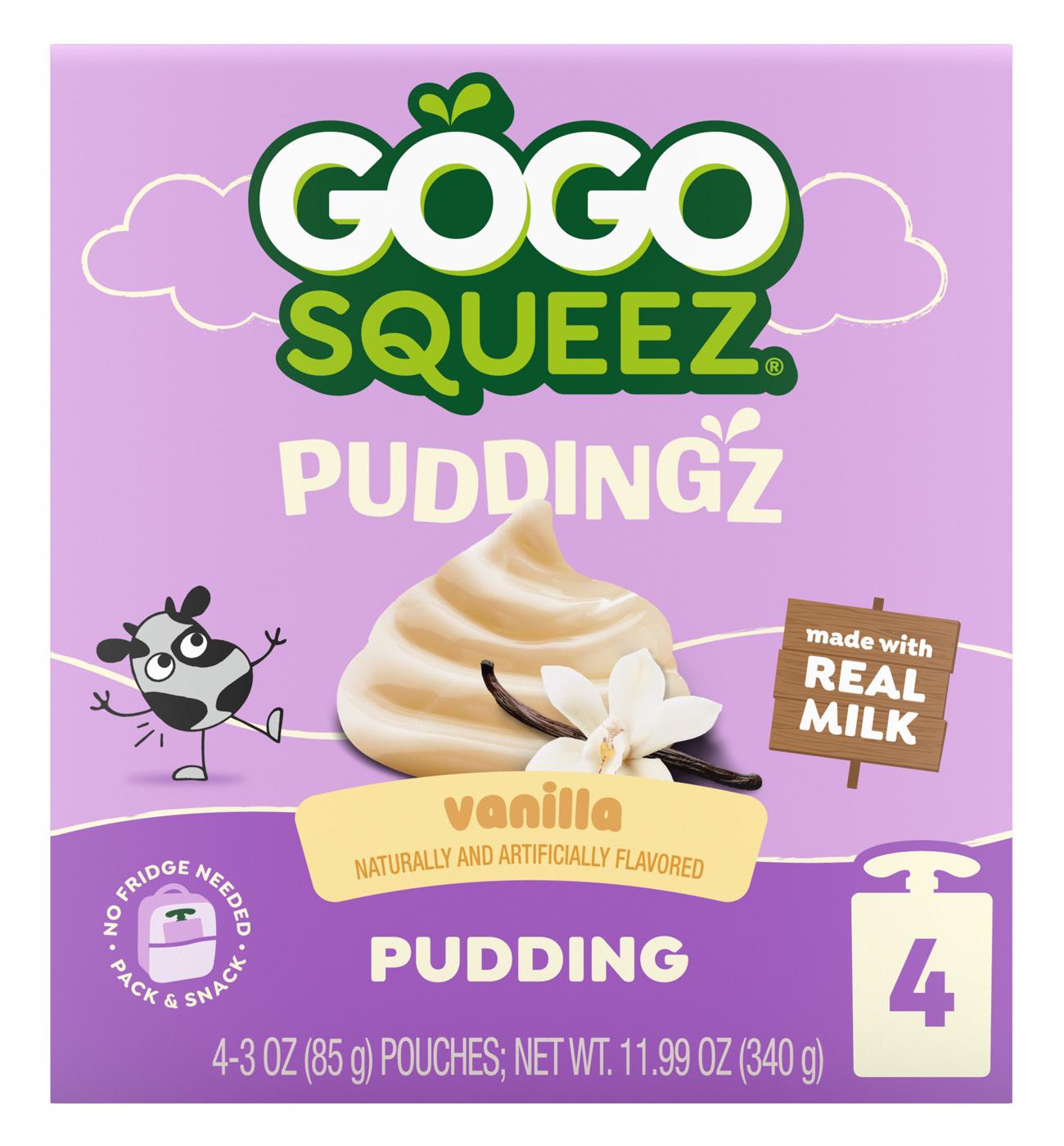 GoGo squeeZ Puddingz On-the-Go Vanilla Pudding Snack Pouches; image 1 of 10