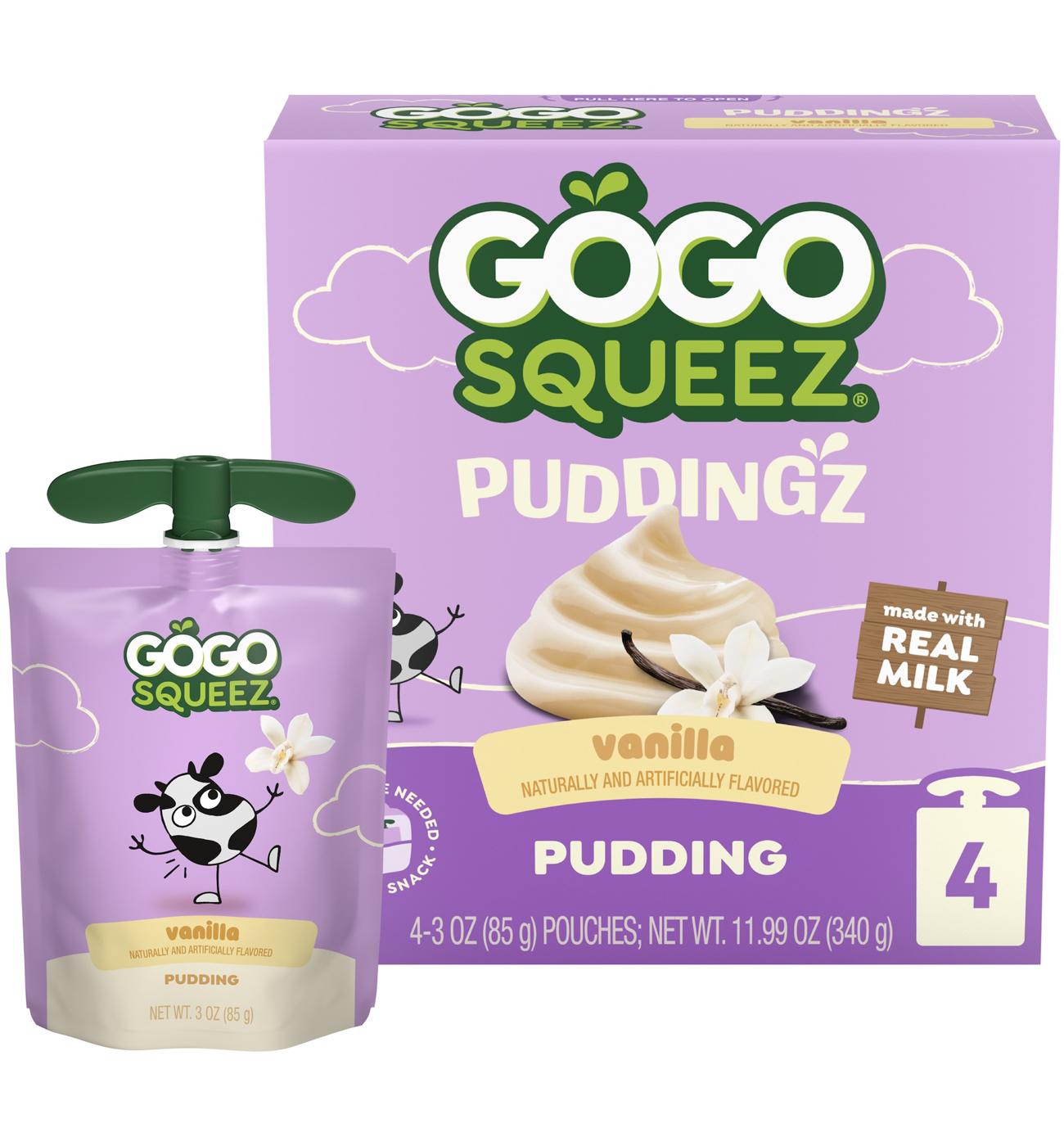 GoGo squeeZ Puddingz On-the-Go Vanilla Pudding Snack Pouches; image 9 of 10