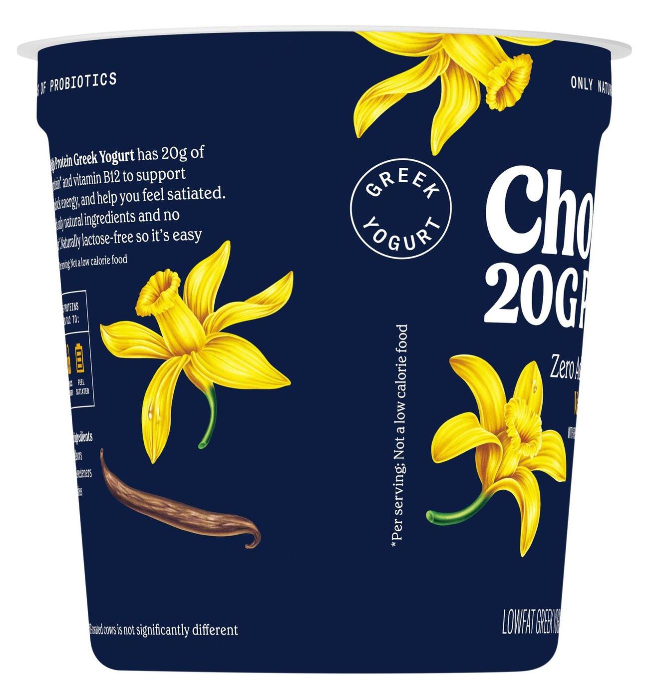 Chobani 20G Protein Low-Fat Vanilla Greek Yogurt; image 2 of 6