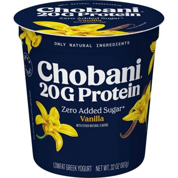 Chobani 20G Protein Low-Fat Vanilla Greek Yogurt, 32 oz
