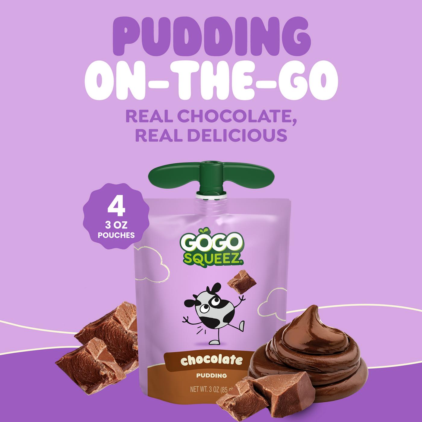 GoGo squeeZ Puddingz On-the-Go Chocolate Pudding Snack Pouches; image 10 of 10