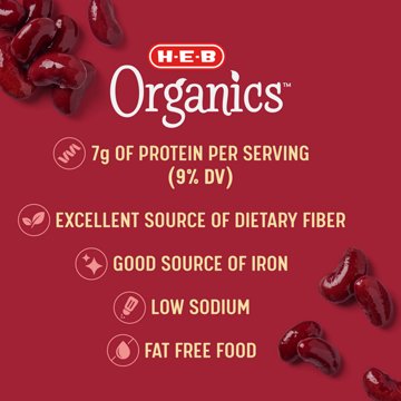 H-E-B Organics Low Sodium Red Kidney Beans