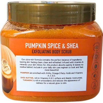Spascriptions Exfoliating Sugar Scrub - Pumpkin Spice & Shea, 21 oz