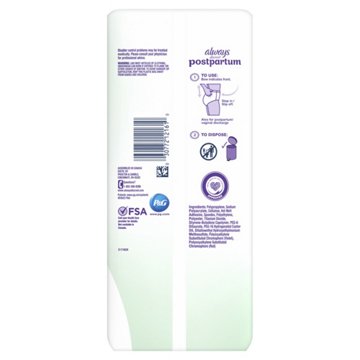 Always Discreet Postpartum Disposable Underwear - L
