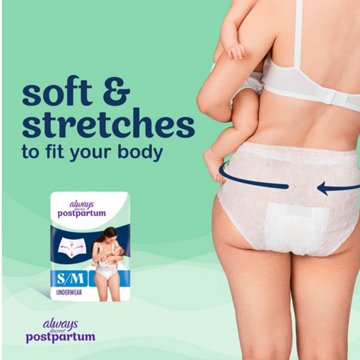 Always Discreet Postpartum Disposable Underwear - L
